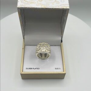 Charter Club Intricate Silver Plated Ring Size 5